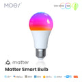 MOES Tuya Matter WiFi Smart E27 LED Bulb Dimmable 16 Million RGB Colors Candle Lamp Voice Control Works with Alexa Google Home