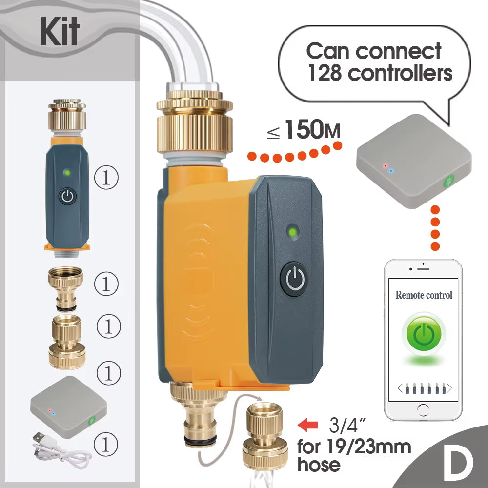 Brass Connecter Zigbee Smart Valve Intelligent Automatic Wifi Garden Water Timer for Sprinkler Hose Irrigation System Controller