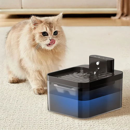 2.2L Wireless Automatic Cat Water Fountain Infrared Sensor Smart Pet Drinkier Fountain 2600Mah Pet Water Dispenser for Dog Cat
