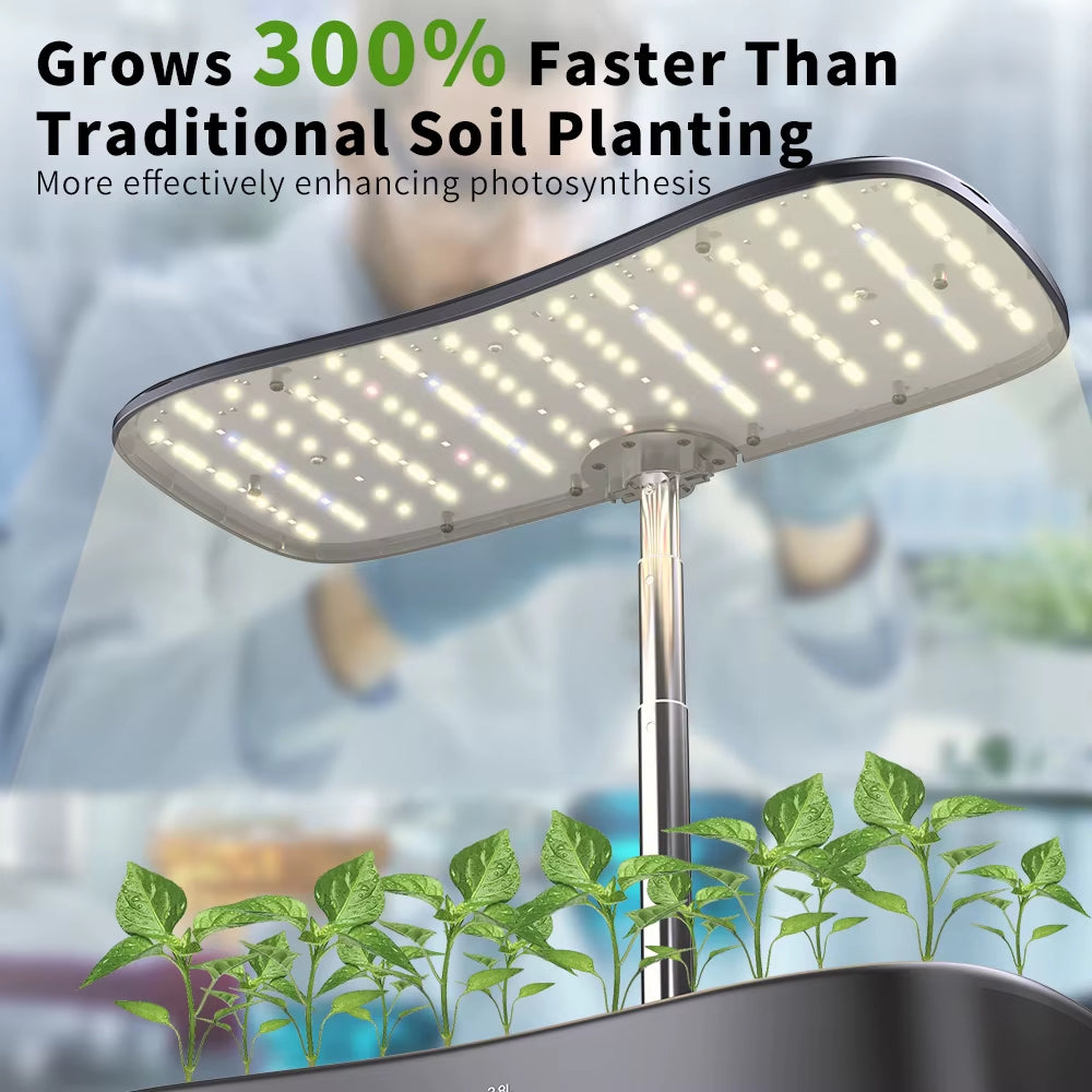Indoor Garden Hydroponics Growing System Full Spectrum LED Plant Grow Light Smart Autopot Timer Cultivation Growbox for Home