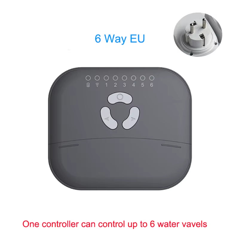 WIFI Smart Garden Irrigation Watering Timer Irrigation Water Solenoid Valve 4/6/8-Way Programmable Drip Garden Watering System