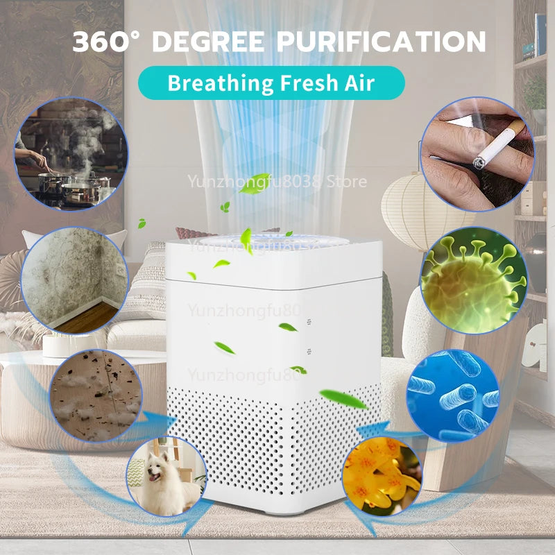 Portable Home Smart Air Purifier Large Room Pet H14 Helps Filter Home Office Electric Air Purifier