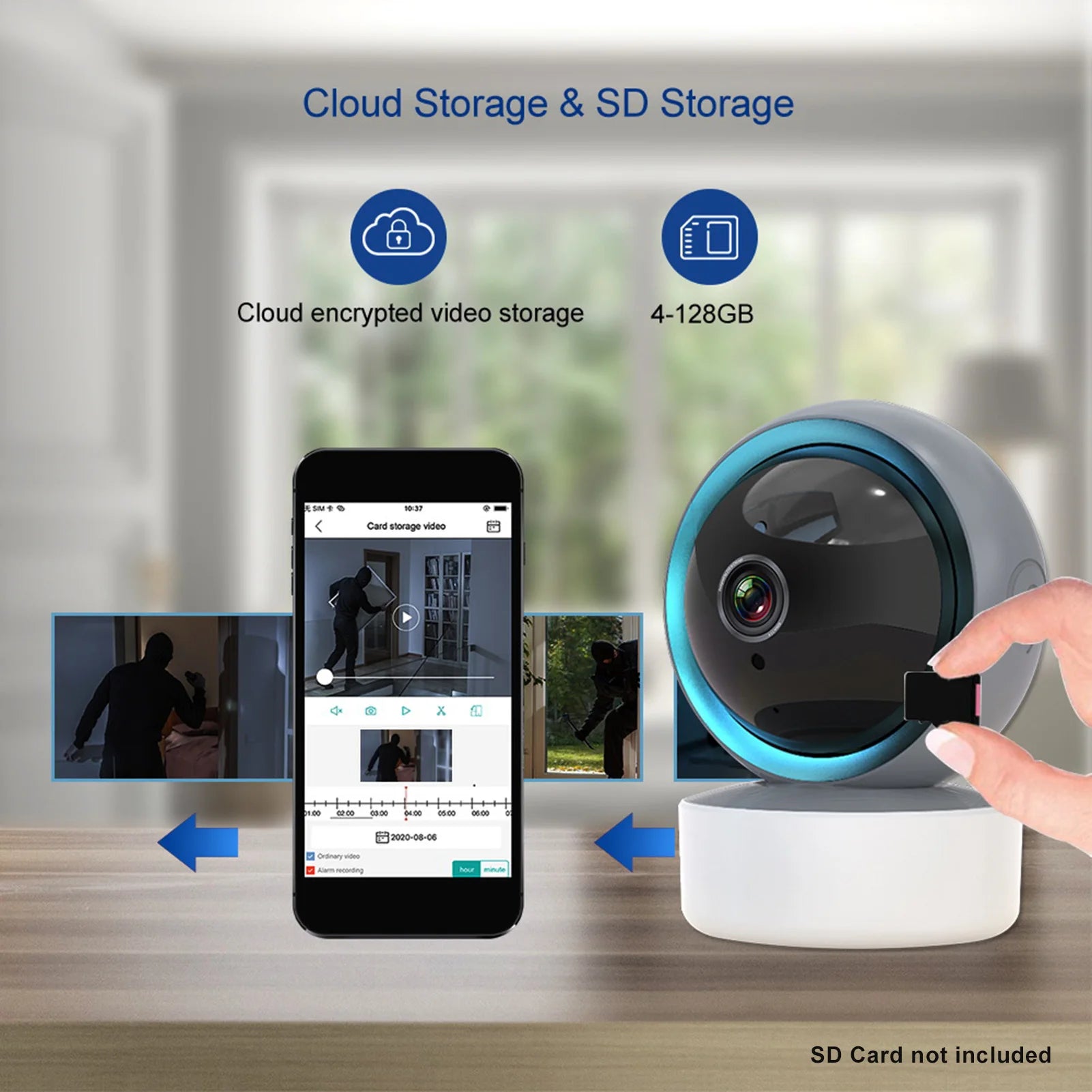 Pets Camera with 2 Way Intercom Smart Motion Sense Indoor Camera for Home Safety WIFI Dog Camera with PTZ 355° Shooting Camera