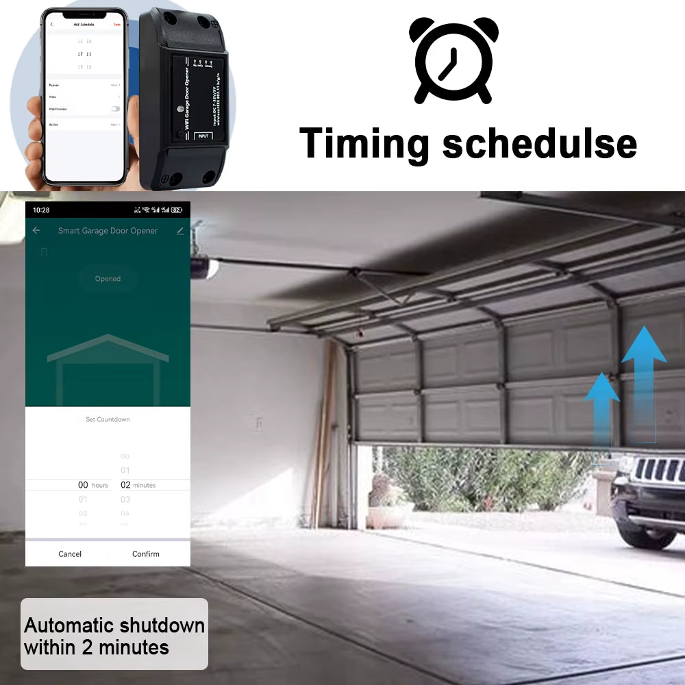 Wifi Switch Smart Opener APP Remote Controller for Garage Door Gate Supprot Alexa Echo Google Home Tuya Control + RF 433Mhz