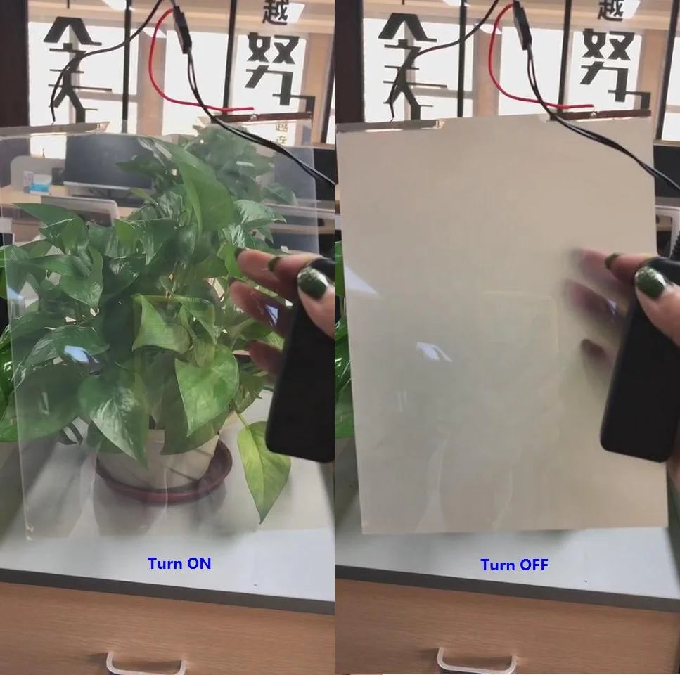 Modern Black Self-Adhesive PDLC Smart Film for Glass Privacy Switchable Remote Control PET for Apartment Hotel Decorative