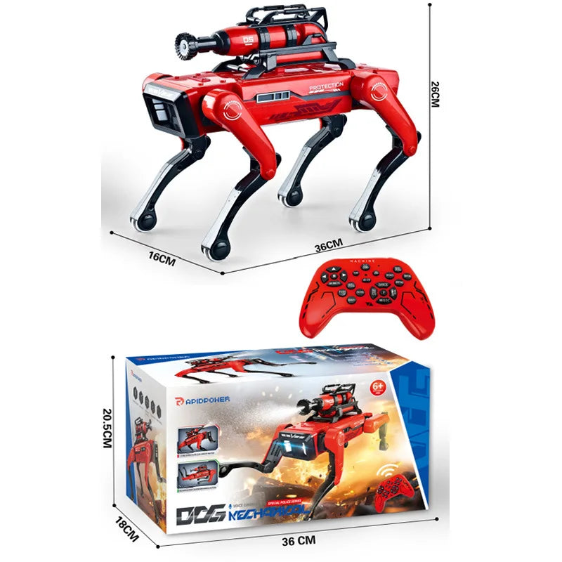 AI Robot Dog Intelligent Firefighting Robot Dog AI Electronic Pet Voice Interaction Remote Control Robot Children's Toy