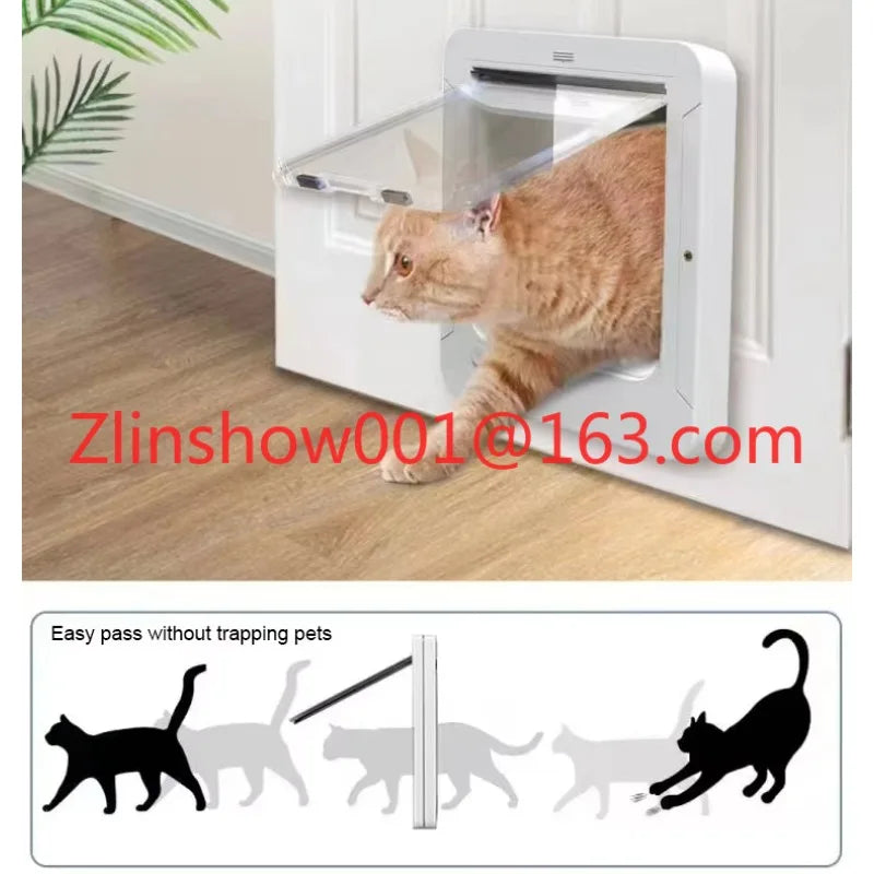 Smart Pet Door Gate Pet Care Microchip Cat Flap Door Small Dog Door Scans Pets