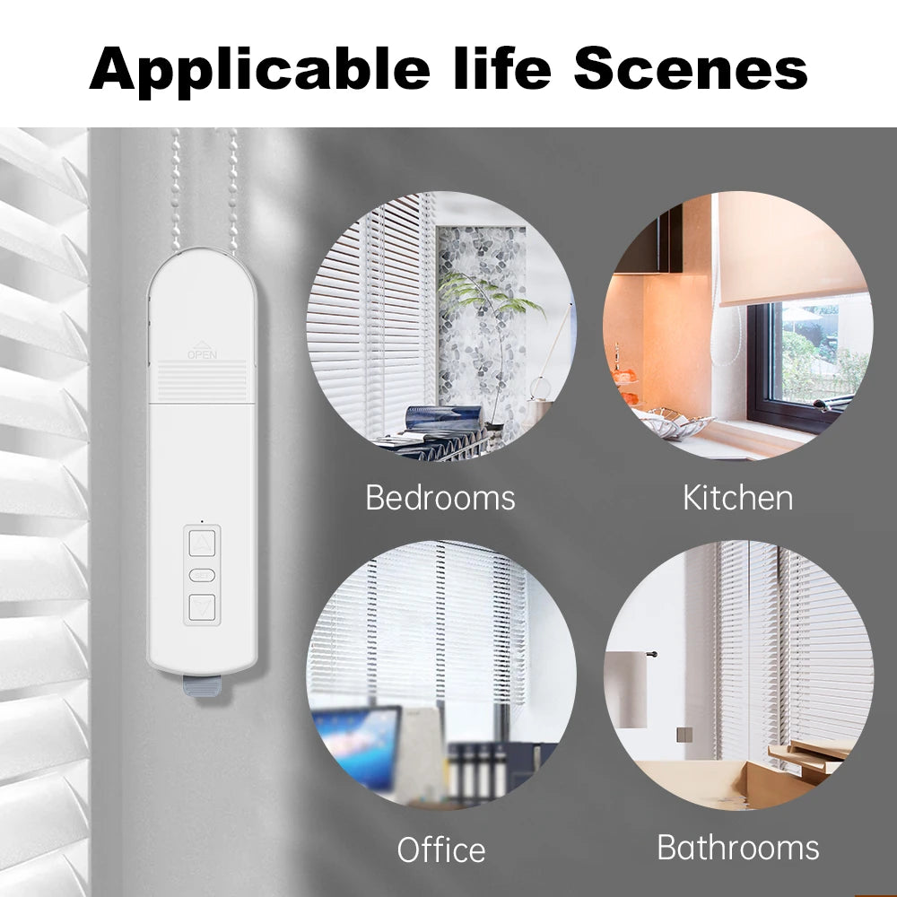 Tuya Zigbee3.0 Smart DIY Motorized Chain Electric Roller Blinds Curtain Motor Shade Shutter Drive With Remote Alexa Google Alice