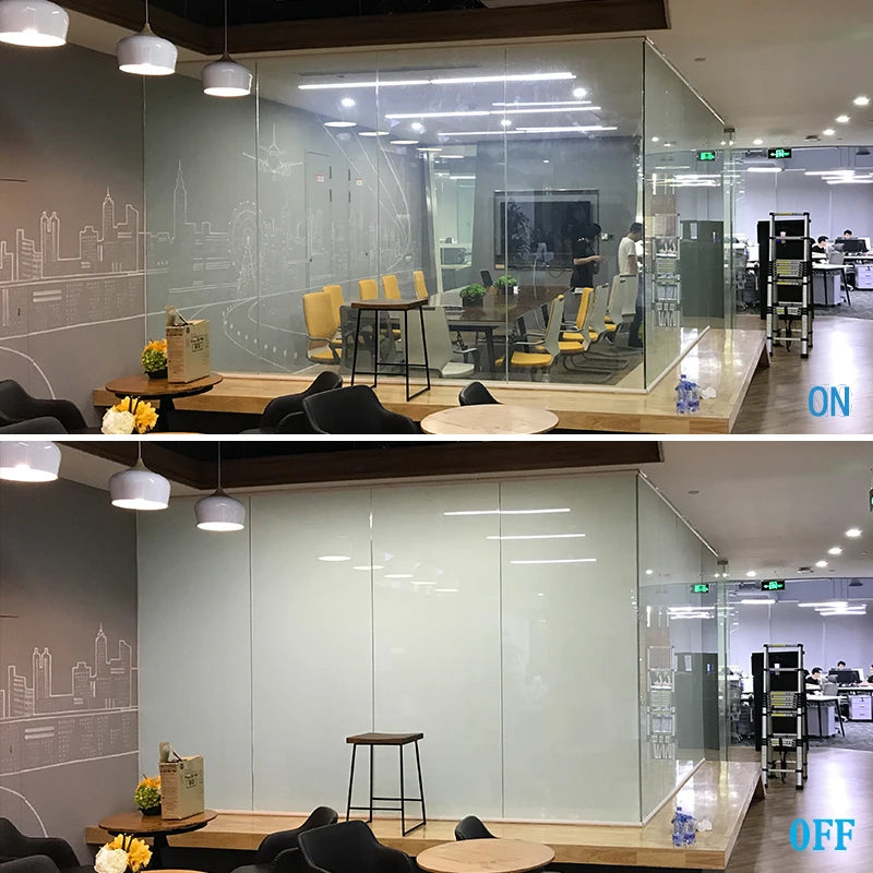 electric PDLC smart window privacy film customized size switchable remote tint foil
