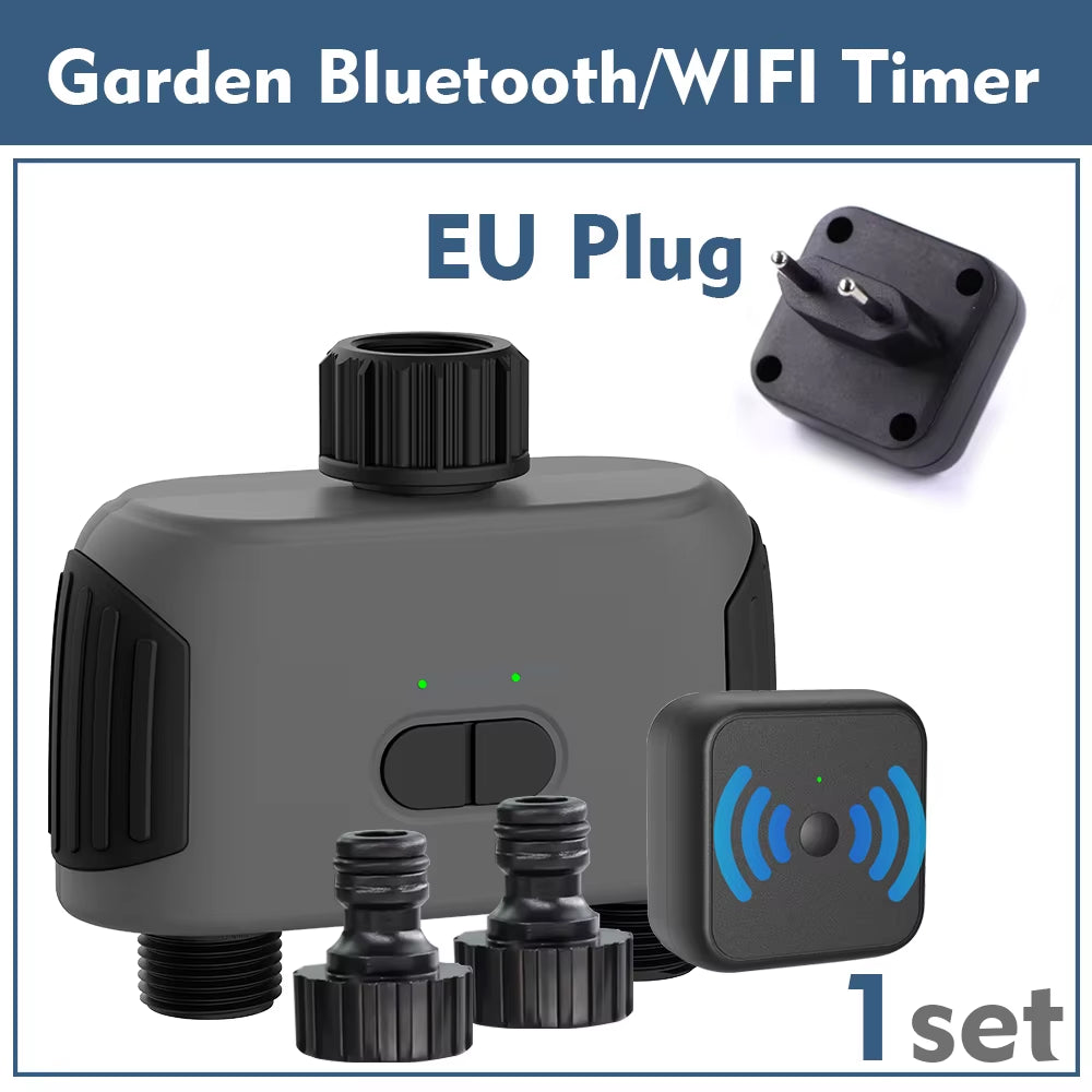 2-Way Wifi/Bluetooth Compatible Timer Automatic Programming US EU UK AU Plug Garden Irrigation System Watering Smart Controller