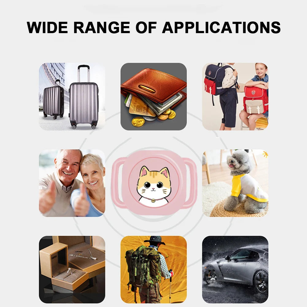 Anti-Lost GPS Tracker Locator Finder Bluetooth-compatible Smart Activity Tracker for Dogs Cats Kids Pets Keychain Wallet Luggage