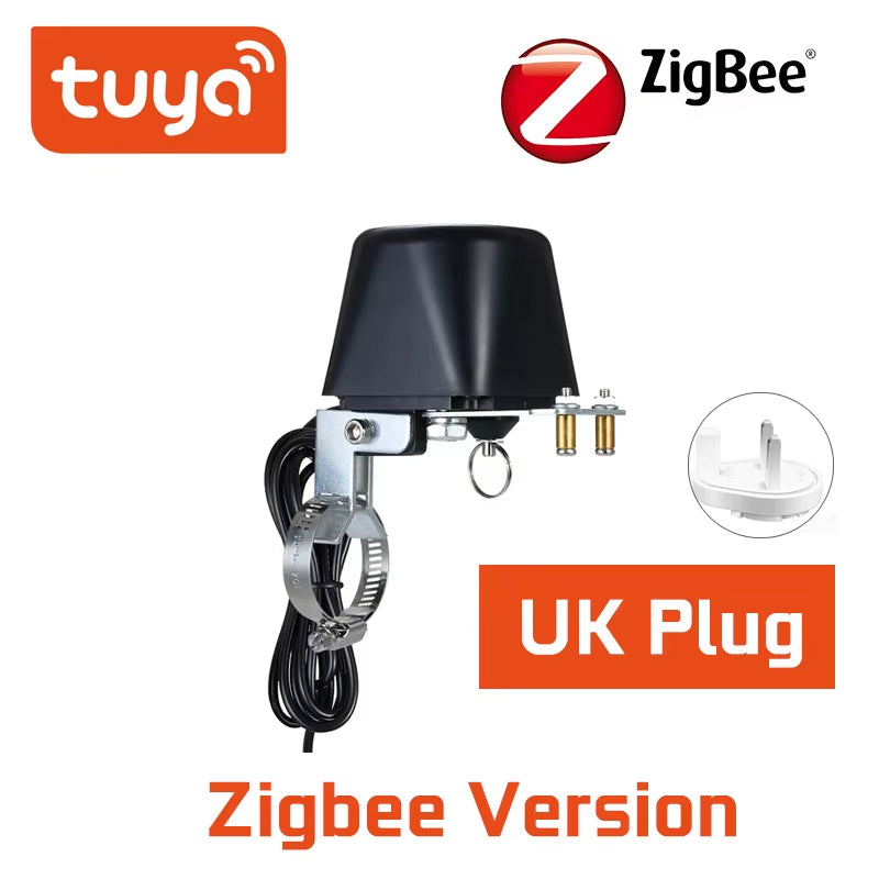 Tuya Wifi/Zigbee Smart Valve Controller for Water Gas Pipeline Auto Shut on off Compatible with Alexa Google Assistant