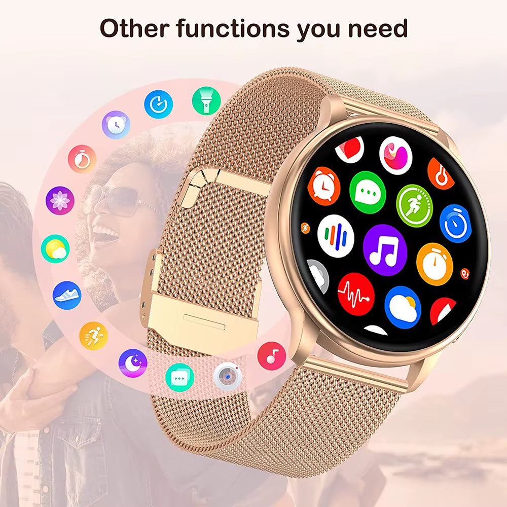 MEVADEN Bluetooth Smartwatch for Men and Women with Custom Dial, Fitness Tracker, Heart Rate Monitor, Compatible with Android and iOS - Model Y22
