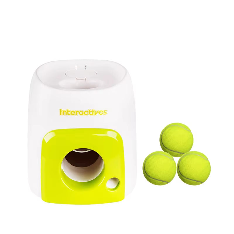 Dog Interactive Training Reward Machine Smart Pet Food Leakage Tennis Ball Feeder Toy Puzzle Interactive Training Pet Supplies