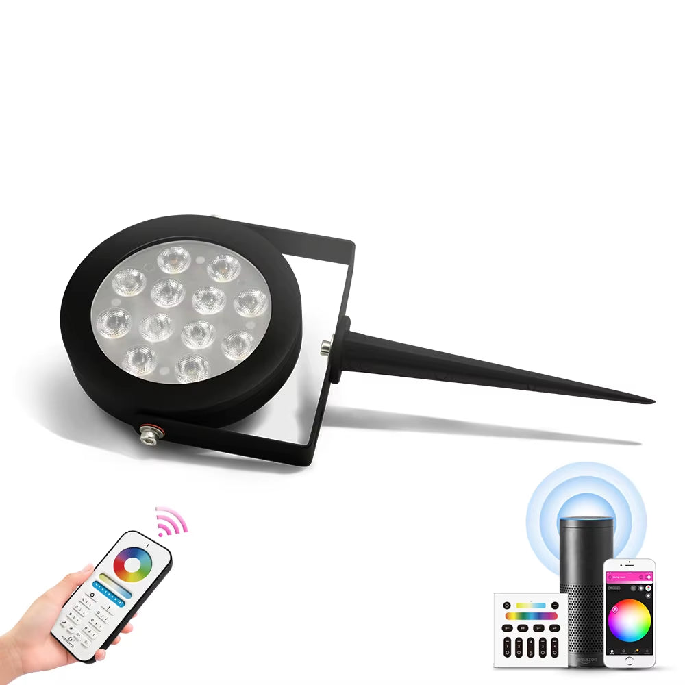 Zigbee 3.0 12W RGB CCT Garden Light Space/Park/Road/Decoration Smart Outdoor Light Lamp IP65 Waterproof Amazon Echo Control