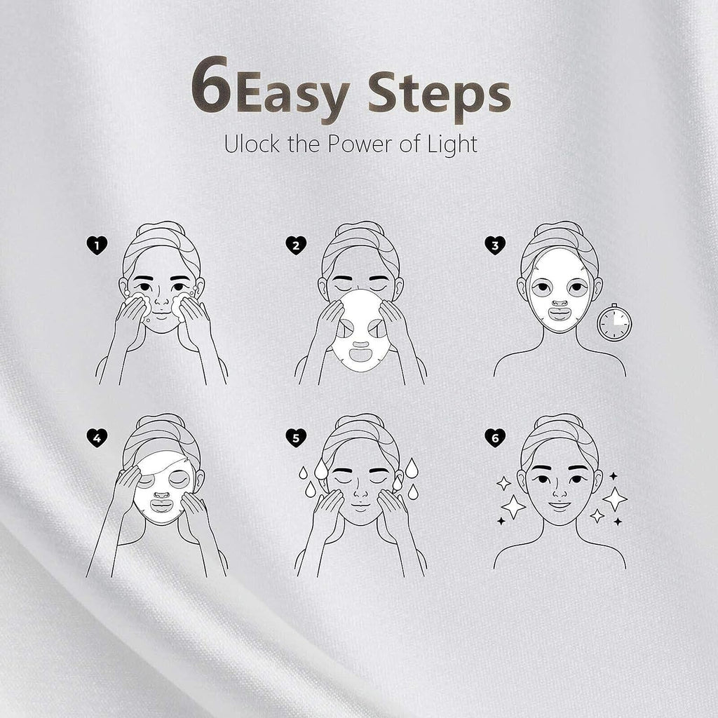 Led Face Mask Light 7 Led Light Therapy Facial Skin Care Mask - Blue & Red Light Treatment Acne Photon Mask - PDT Technology for Acne Reduction