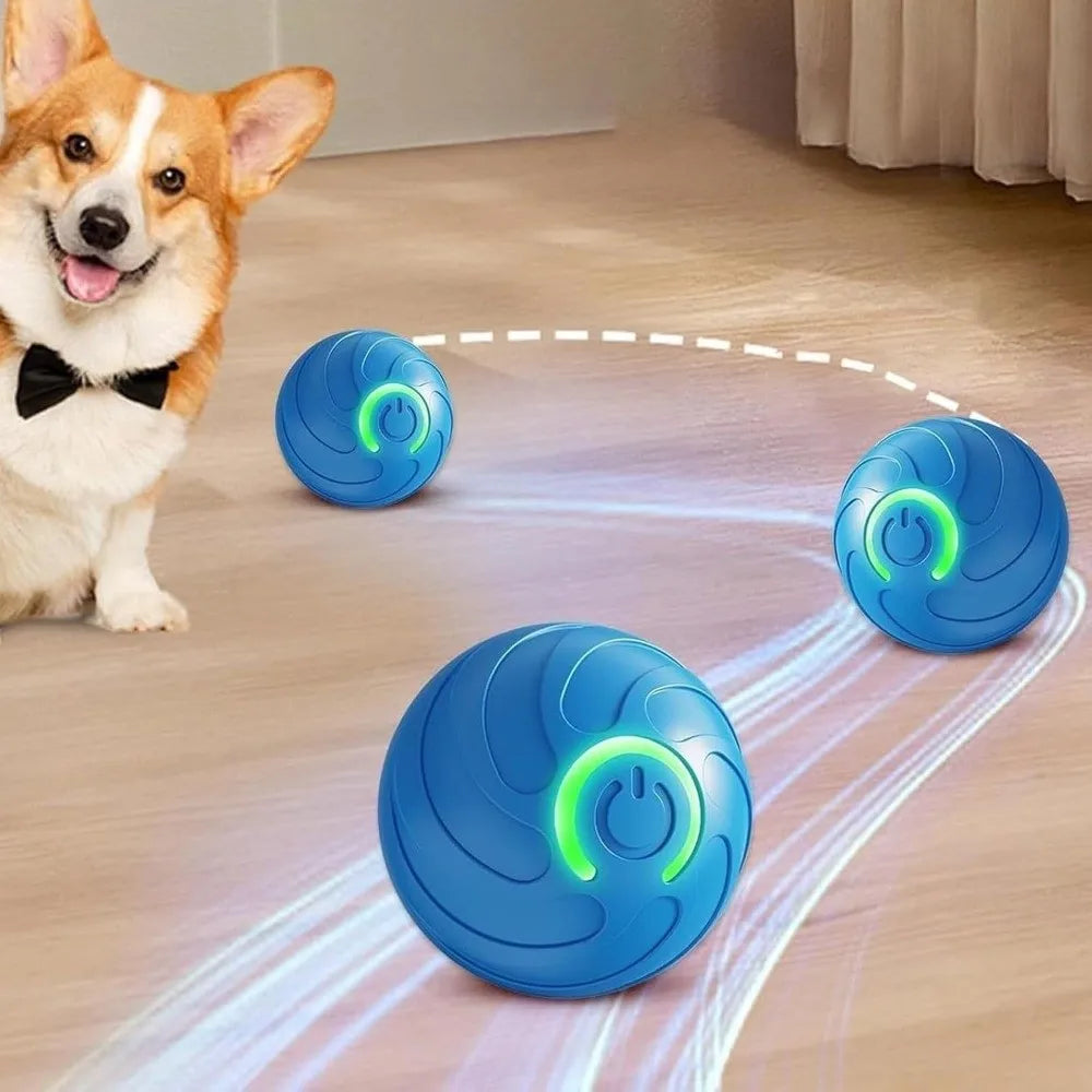 USB Rechargeable Smart Dog Toy Ball Gravity Jump Chew Resistant Interactive Pet Toy Bite Resistant Bouncing Design Moving Ball