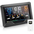 Wireless Weather Station with Atomic Clock, Large LCD Display, Indoor Outdoor Thermometer Hygrometer, Ideal for Smart Home