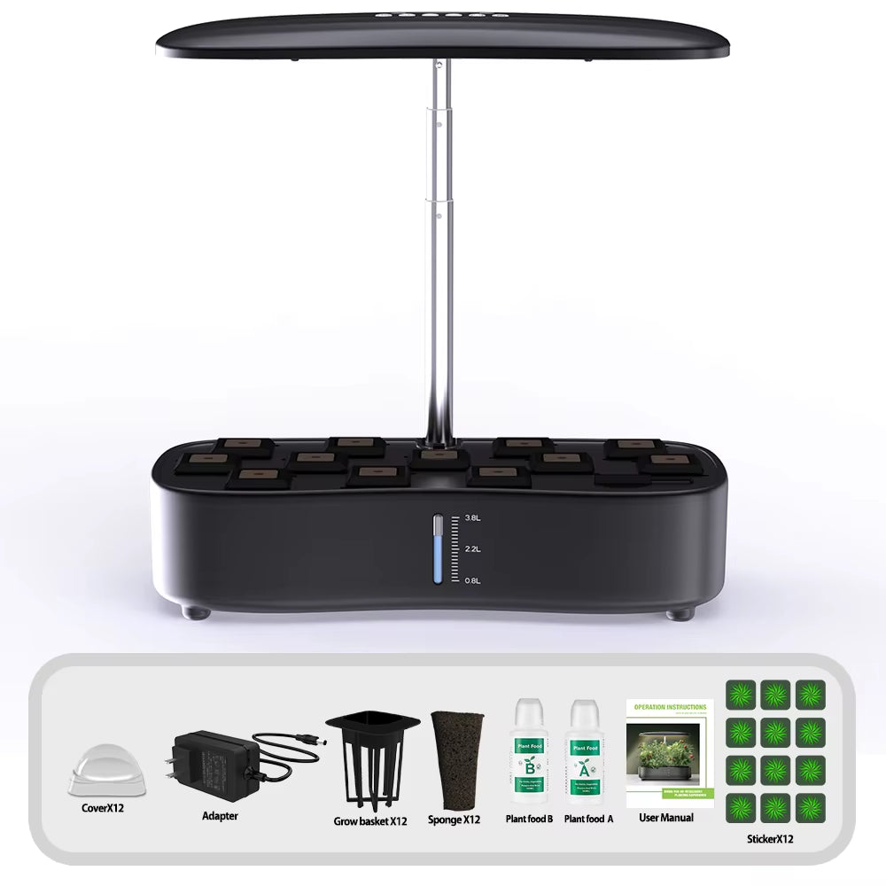 Indoor Garden Hydroponics Growing System Full Spectrum LED Plant Grow Light Smart Autopot Timer Cultivation Growbox for Home