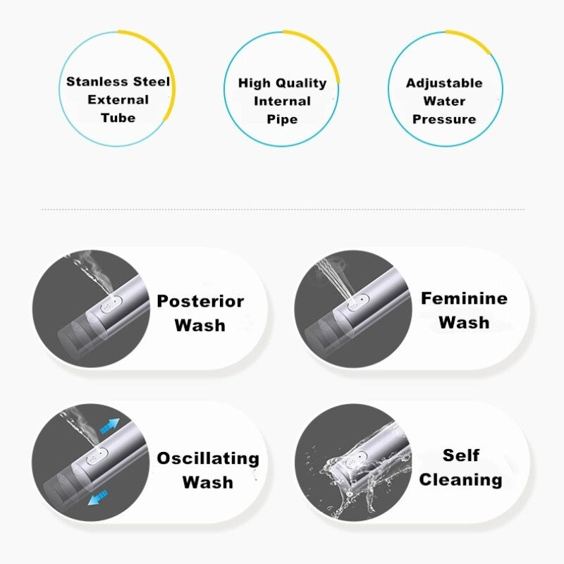 Electric Toilet Seat Bidet Cover Massage Mode Smart Washlet Heated Water Clean