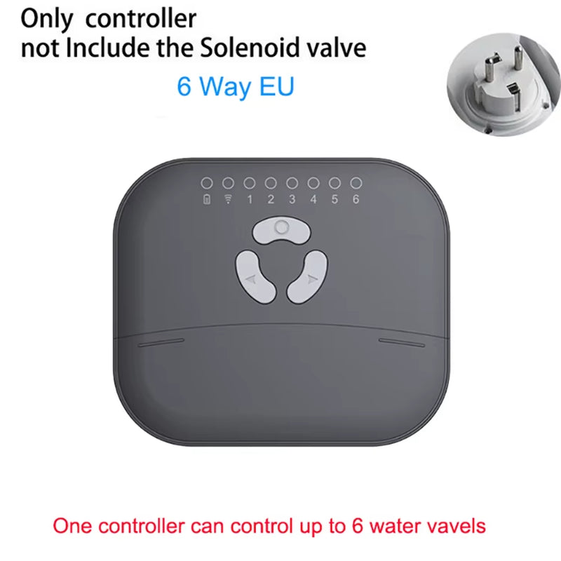 WIFI Smart Garden Irrigation Watering Timer Irrigation Water Solenoid Valve 4/6/8-Way Programmable Drip Garden Watering System