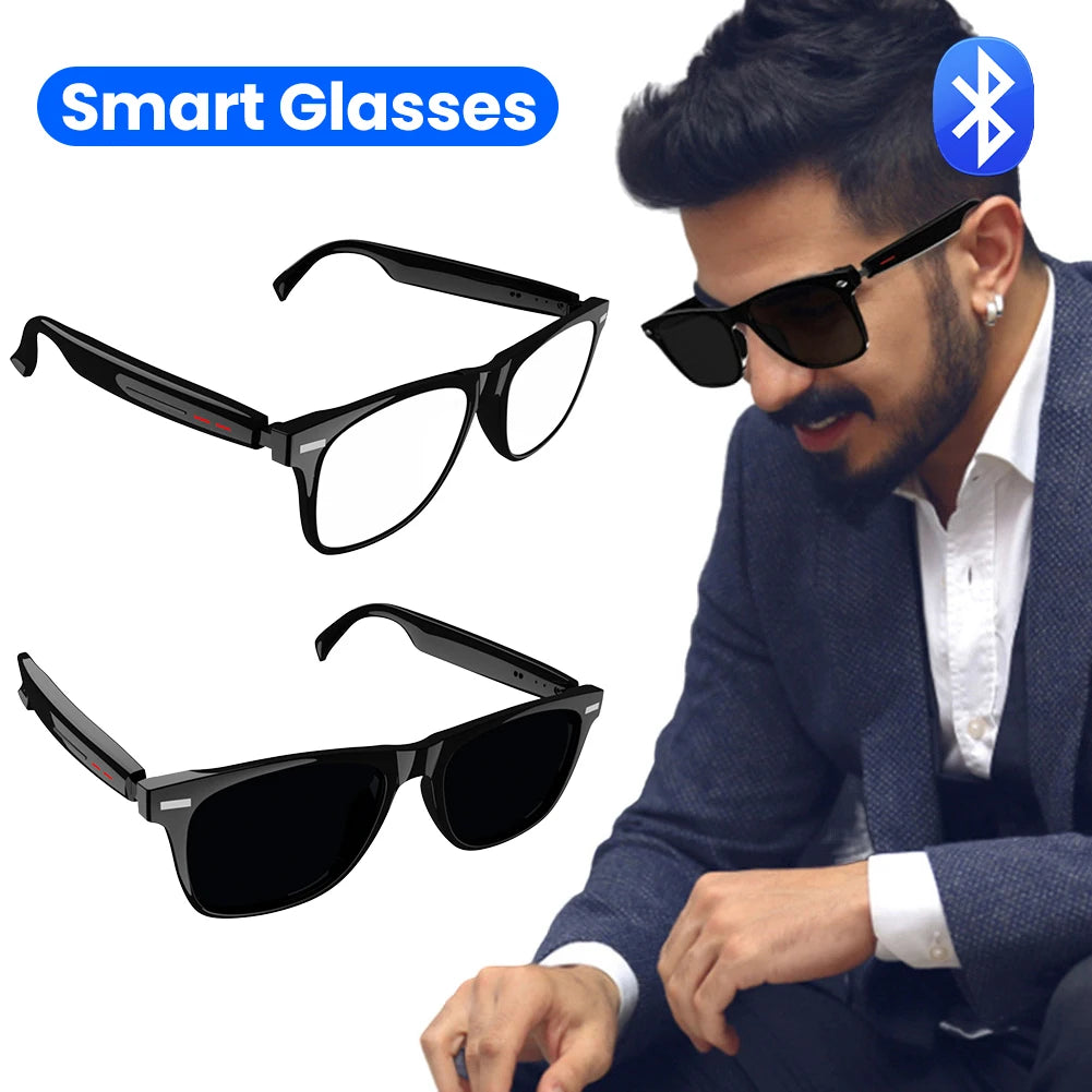 Smart Glasses AI Voice Assistant Camera Glasses Open Ear Sound Mic & Speakers Outdoor Sport Glasses with Camera for Women Men