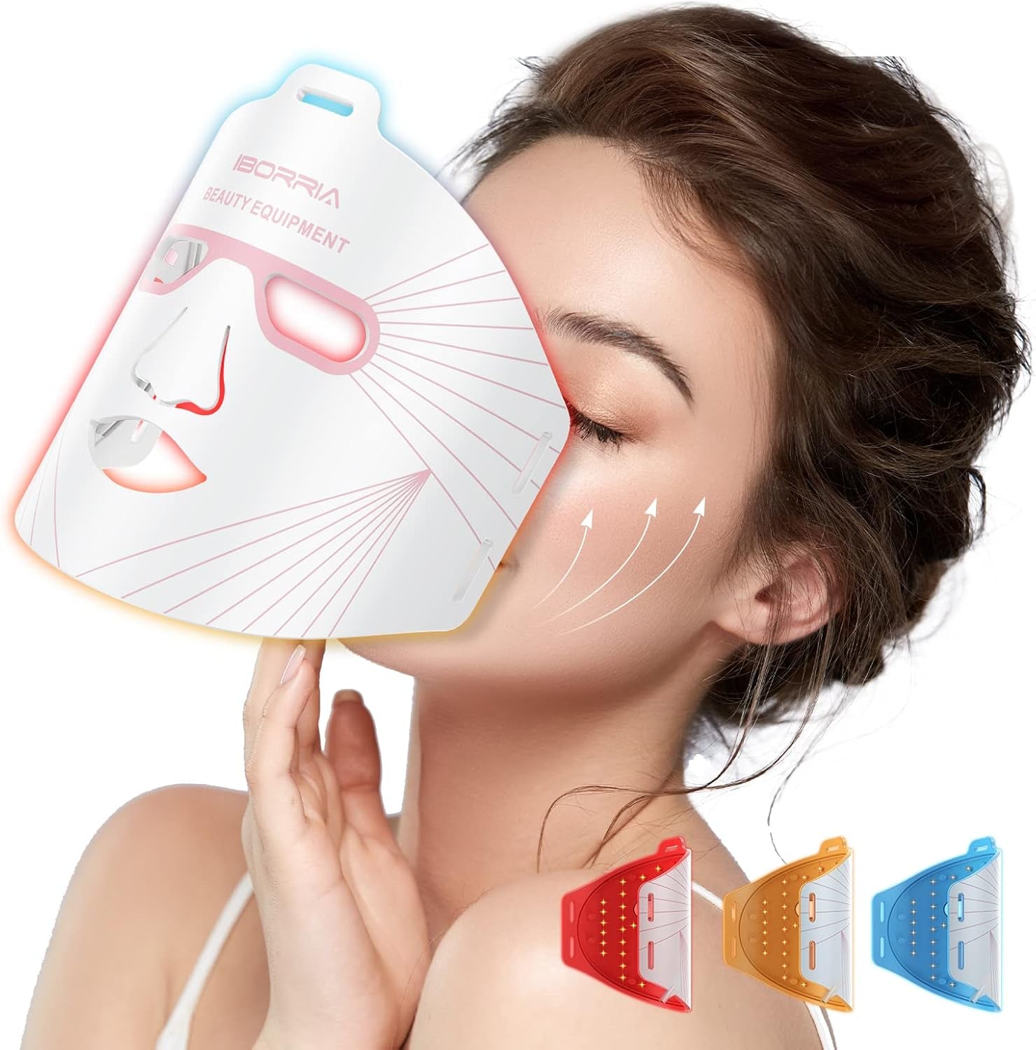 Red Light Therapy for Face, Led Face Mask Light Therapy, Infrared Red Light Therapy Mask, Advanced Anti-Aging Wrinkle Acne Removal Skin Care Device for All Skin Types at Home