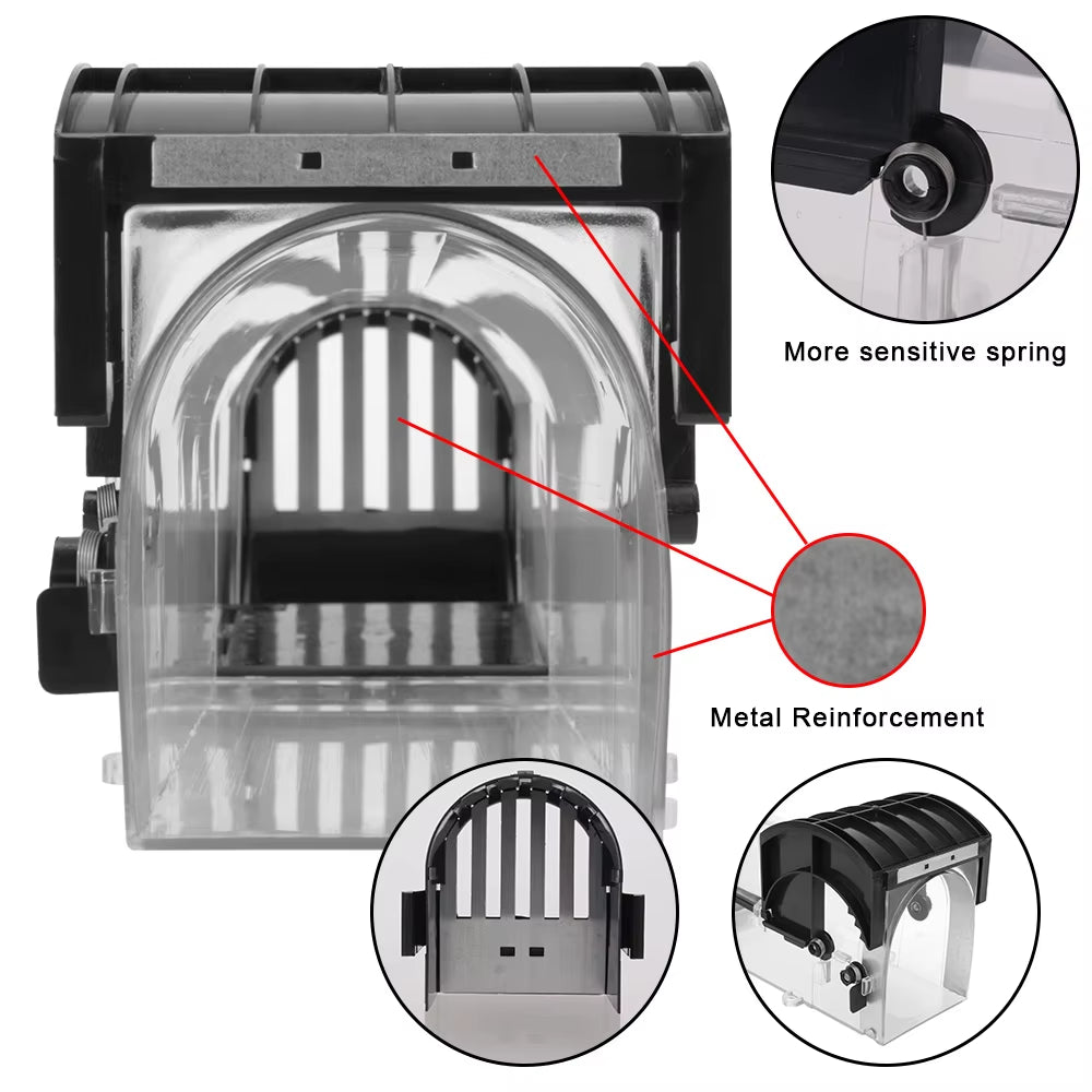 Safe Firm Smart Self-Locking Mousetrap Rodents Trap Reusable Plastic for Indoor Outdoor Garden Household Mouse Catcher