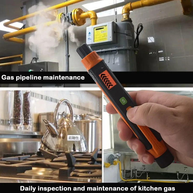 50A Gas Leak Detector Combustible Gas Detector Sound and Display Alarm for Natural Methane