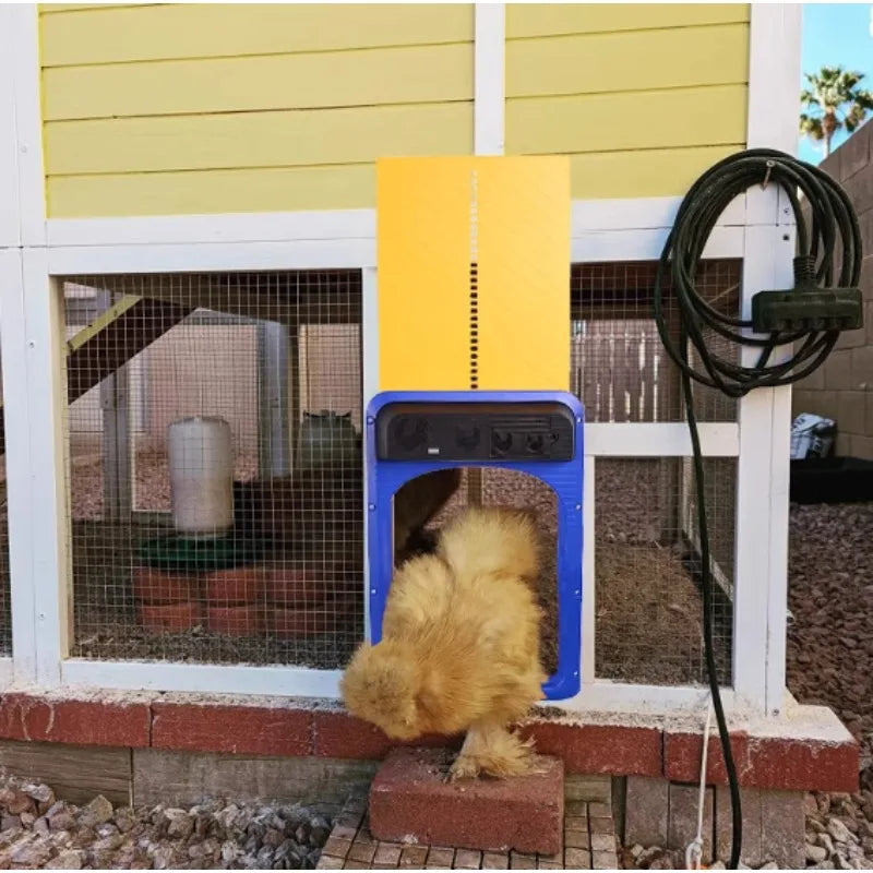 New smart chicken coop door Automatic chicken coop door opener Light-sensing brightness sensing principle pet door