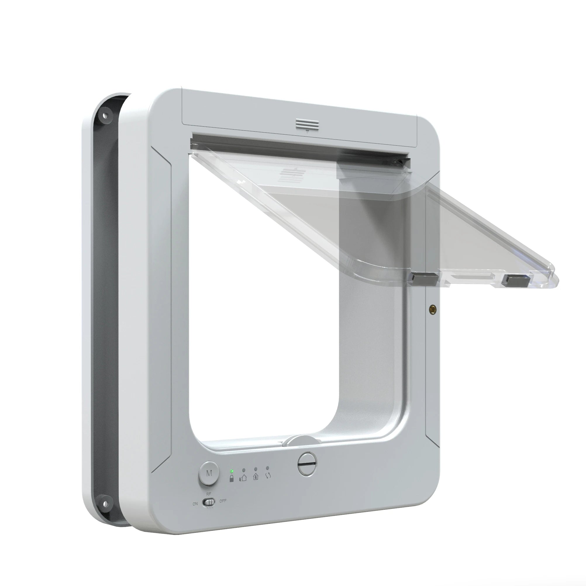 Electronic Dog Cat Door Automatic Smart Pet Safe Door Cat Flap with Microchip Sensor Key Controllable Access Direction Cat Gate