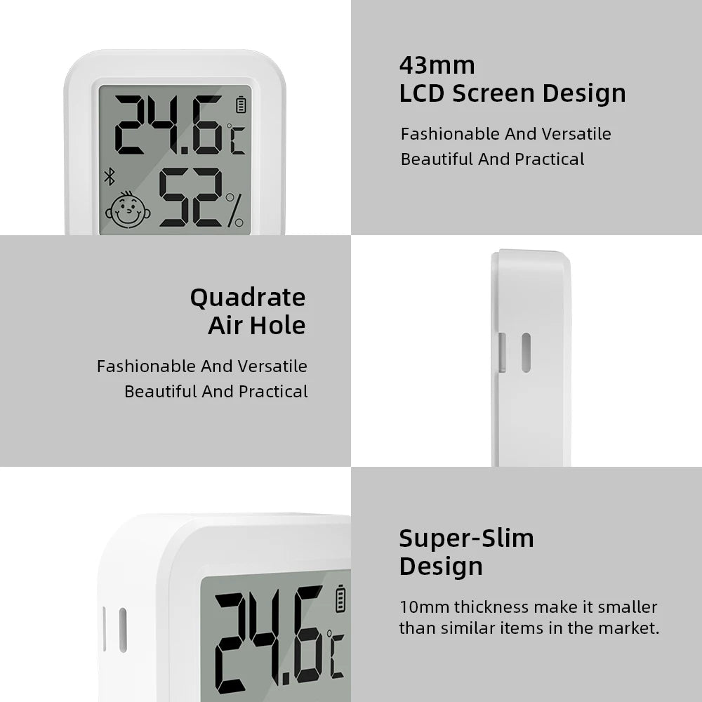 Tuya Bluetooth Temperature Humidity Sensor LCD Thermometer Mini Smart Electric Hygrometer APP Remote Control Home