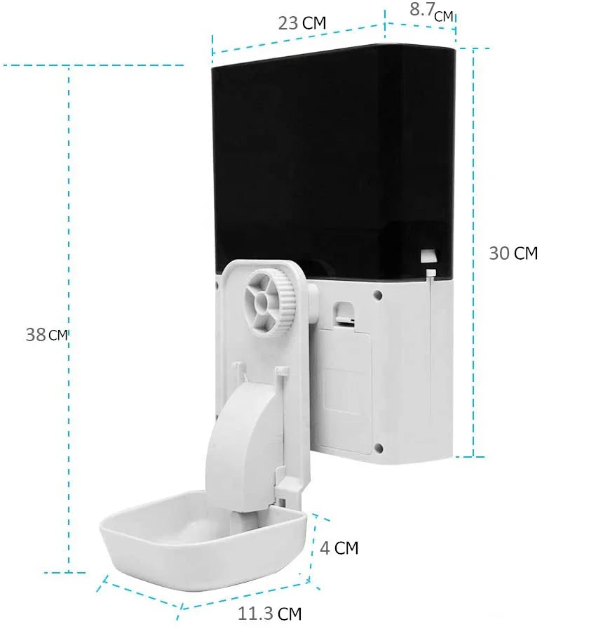 Cage Automatic Pet Timer Feeder 2.3 Liter Capacity Smart Distributor
