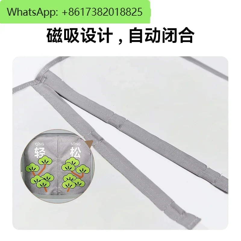 Magnetic automatic closing dustproof, sandproof and odor-proof door curtain _ suitable for Homan 106L pet smart cat box