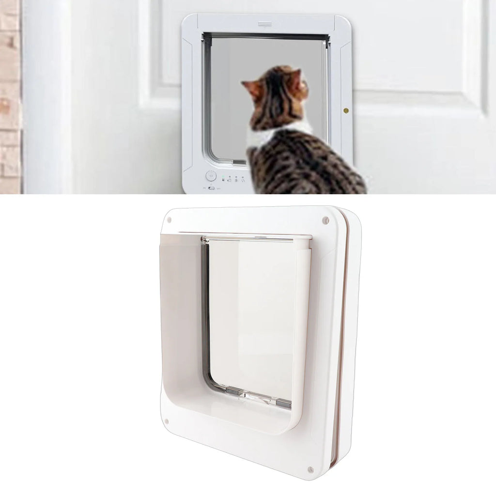 Automatic Cat Door Smart Cat Door Smart Cat Door Automatic Sensing with Collar Activated Easy Installation Pet Door for Home