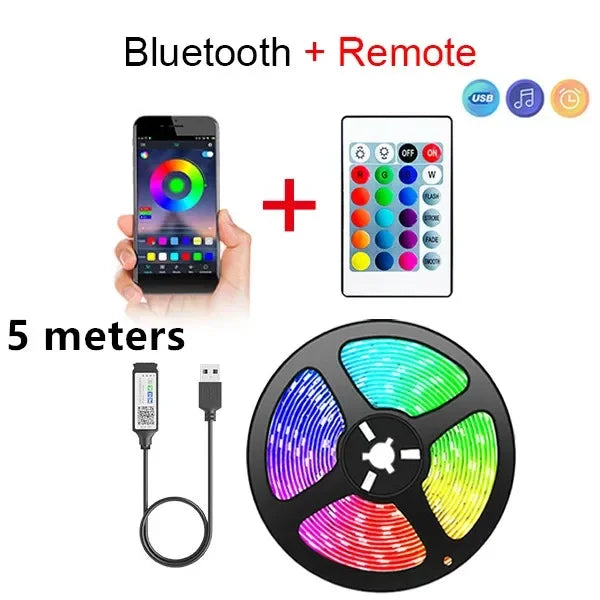 Color RGB 5050 LED Bar Light Bluetooth Application Control Chasing Effect Flexible Light With Diode And TV Backlight Room Decora