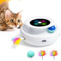 2 in 1 Smart Cat Toys Automatic Feather Fun Ball Toy Set For Cat Dog 5 Modes Electronic Interactive Pet Toy Accessories