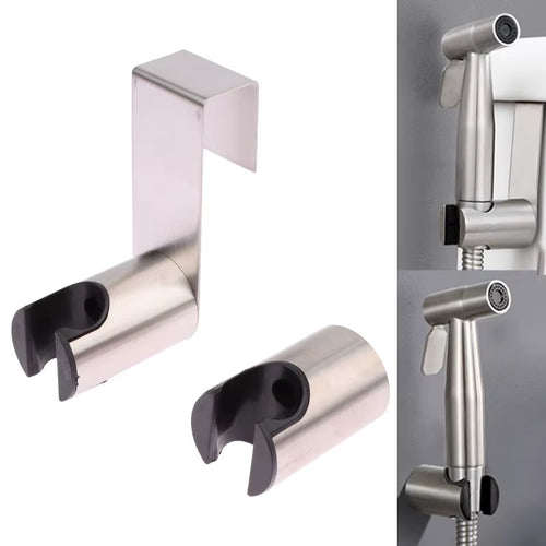 1PC Sprayer Hook Holder Free Nail Stainless Steel Toilet Bathroom Attachment Wall Shower Head Holder