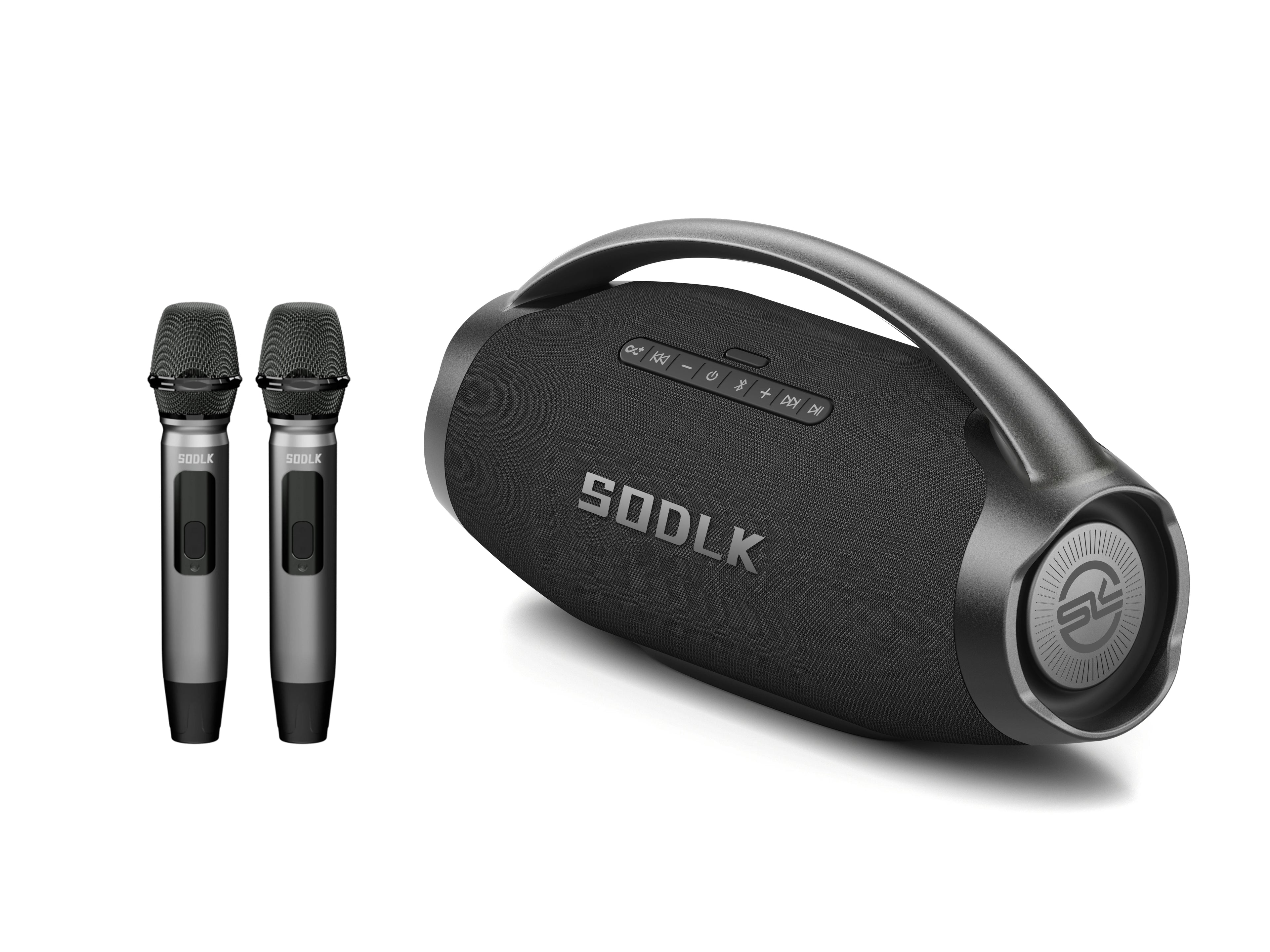 2025 SODLK S1619 Private Mold Party Super Bass Bluetooth Outdoor Speaker Subwoofer Karaoke Speakers with Wireless Microphone