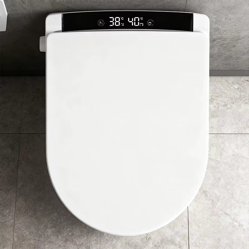 Smart Bidet Toilet Seat Heated Elongated Electric Bidet Warm Air Dryer LED Display Self Cleaning Night Light Toilet Bowl Lid