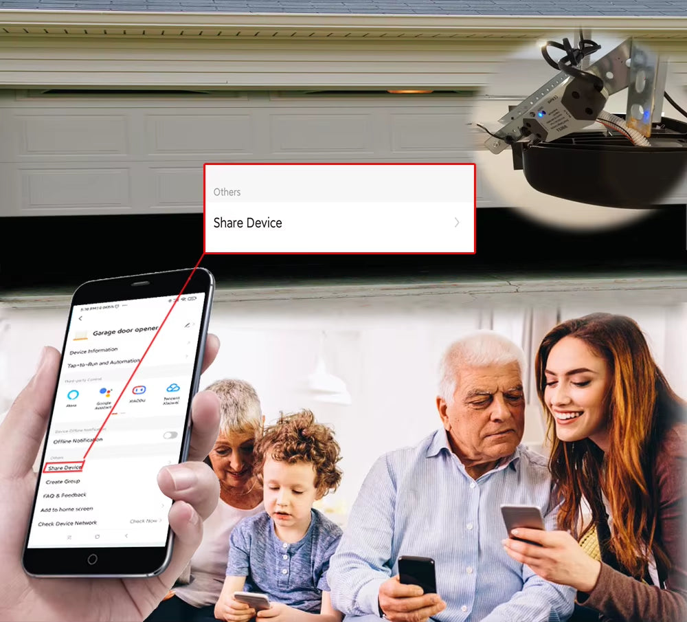 Wifi Switch Smart Opener APP Remote Controller for Garage Door Gate Supprot Alexa Echo Google Home Tuya Control + RF 433Mhz