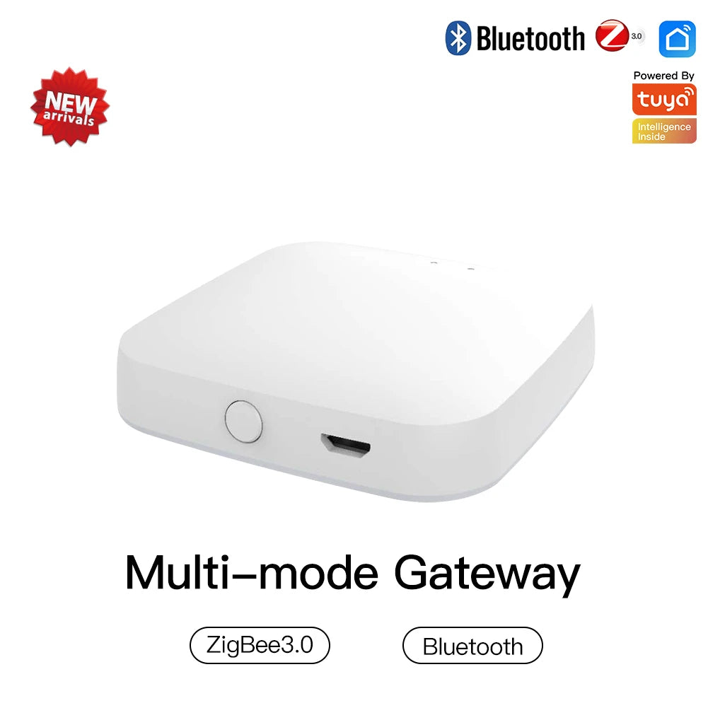 MOES Tuya ZigBee Wireless Gateway Hub Wired Multi-mode Bridge Bluetooth Remote Controller Mesh Smart Life APP Alexa Google Home