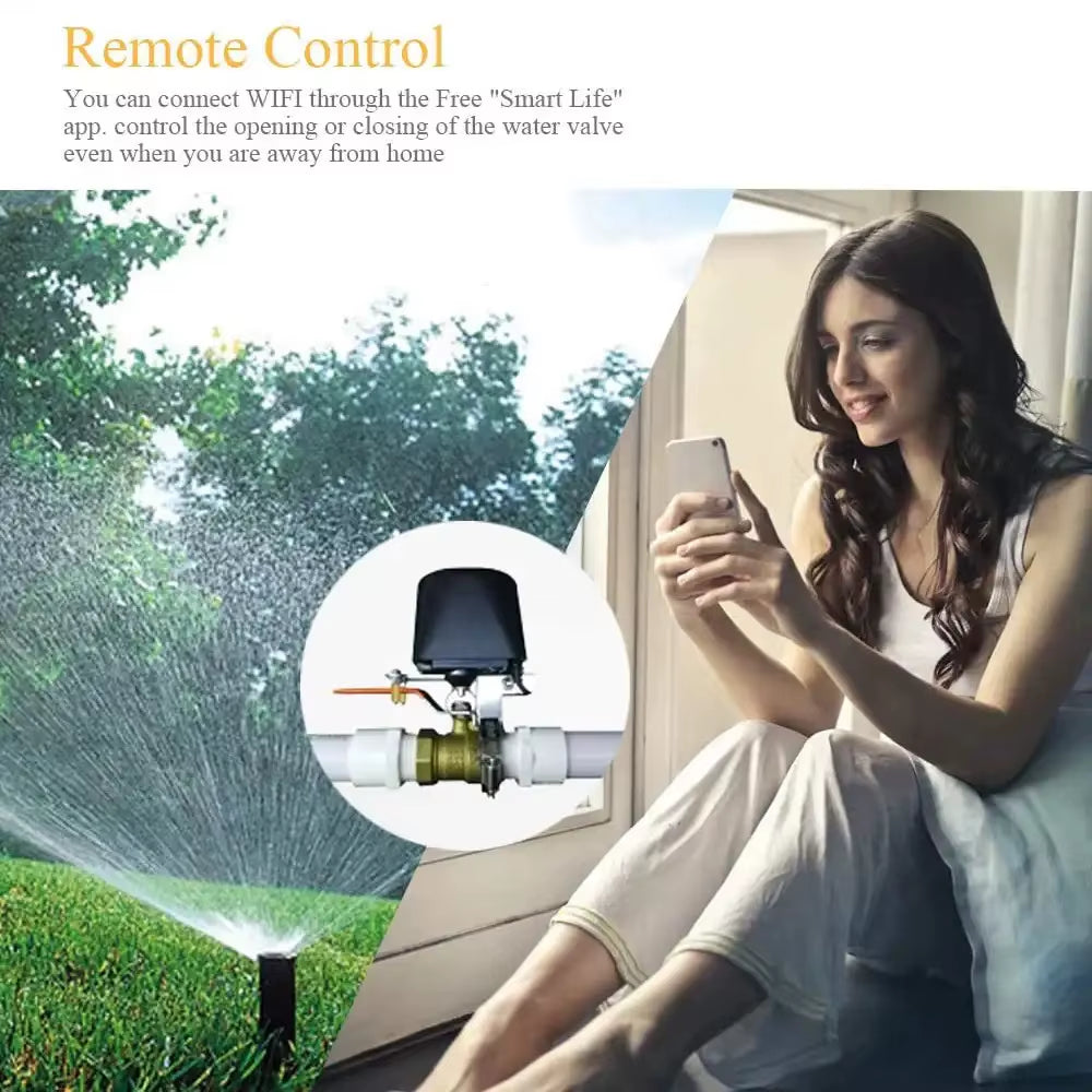 Tuya Wifi Smart Valve Controller Bluetooth Timer for Water Gas Compatible with Alexa Google Assistant Smart Life