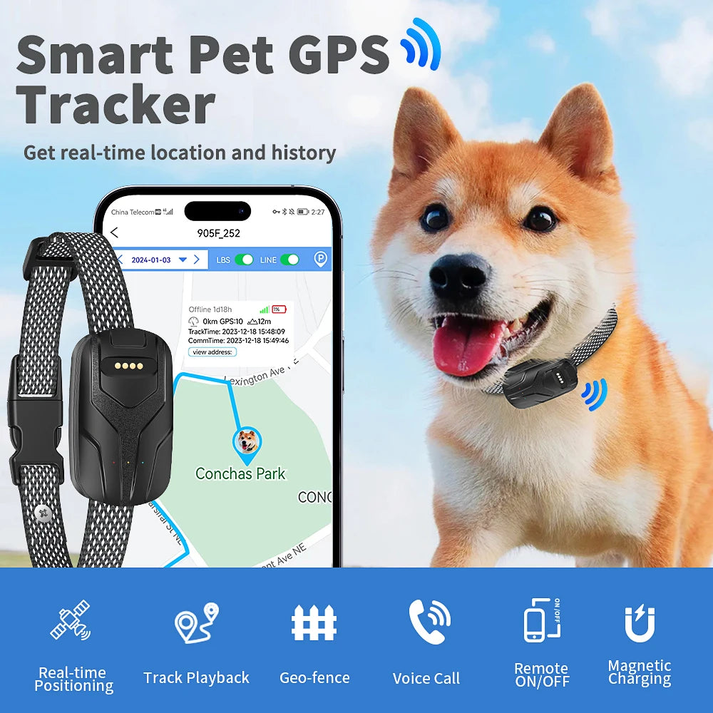 TIZE 4G Tracking Smart Geo Fencing Pet Collar