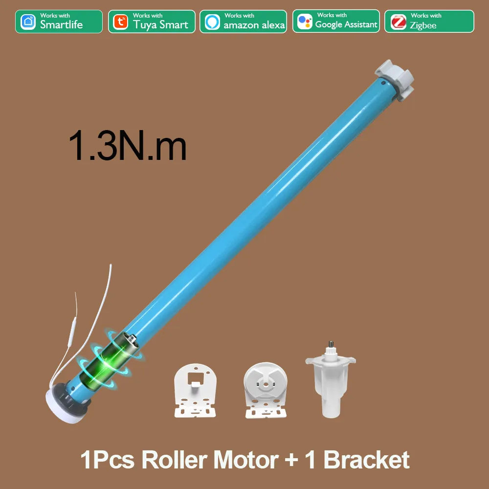 Boyarca 1.3N.m Battery Tuya Zigbee Roller Shade Blinds Motor For 38mm Tube Works with Smart Life APP Alexa Google Home Control