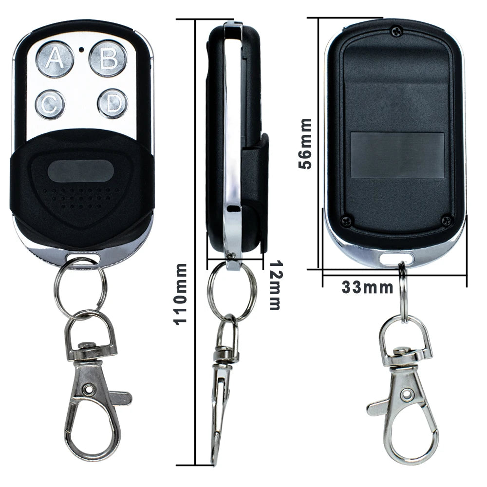 For 8 / 10 DIP Switch Garage Door Remote Control Clone Fixed Code 300MHz 303MHz 315MHz 330MHz 433MHz 433.92MHz 868MHz Fixed Code