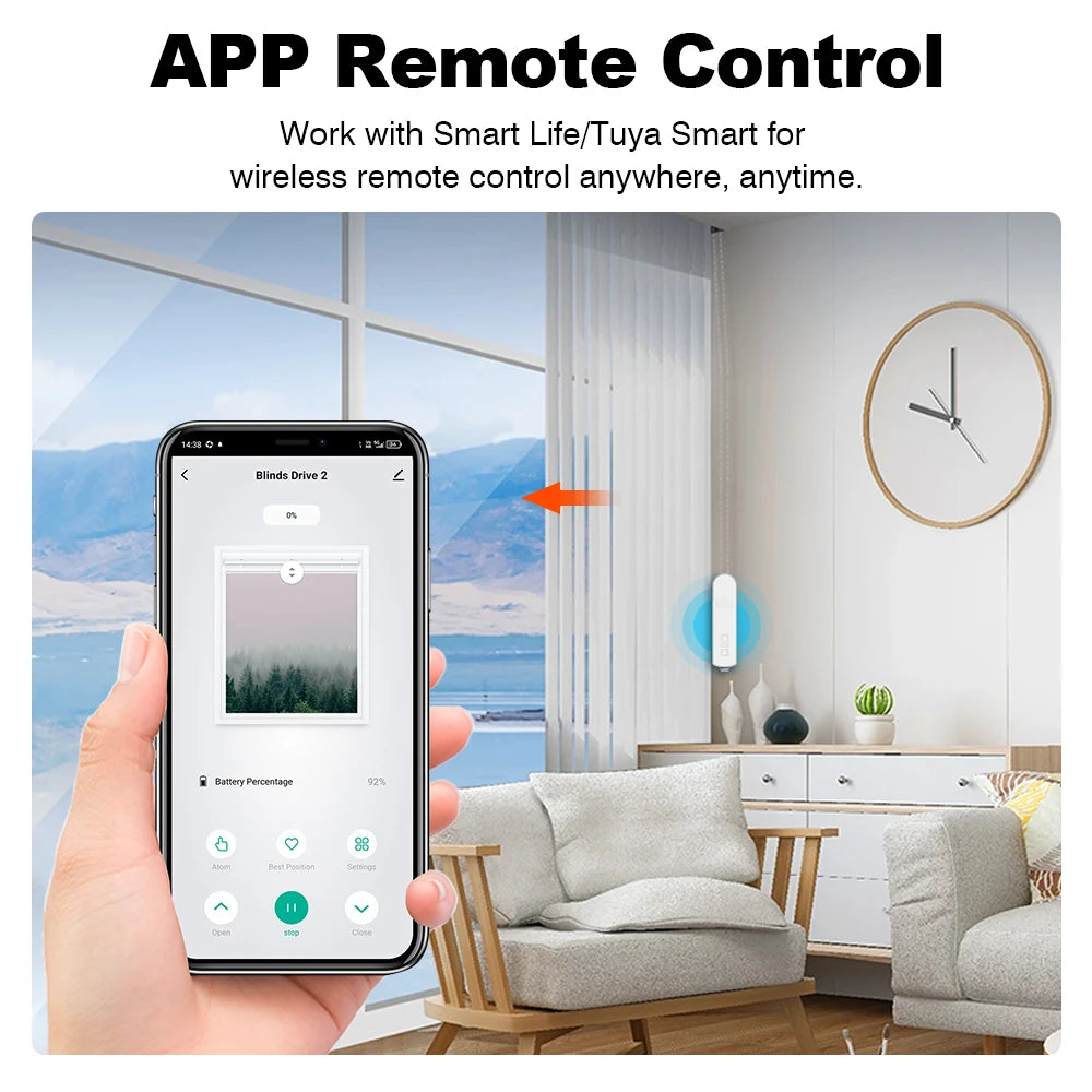 Tuya Zigbee3.0 Smart DIY Motorized Chain Electric Roller Blinds Curtain Motor Shade Shutter Drive With Remote Alexa Google Alice