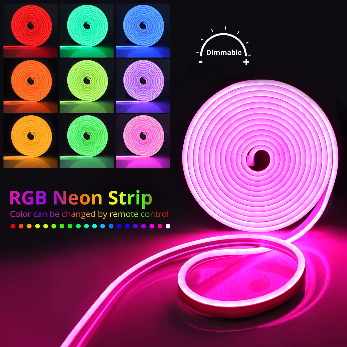 Tuya Smart Life 12V RGB Neon Light LED Strip Voice Control Neon Rope Tube Outdoor Garden Backlight Decoration Alexa Google Home