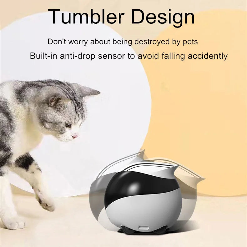 Control  Teaser Interactive Toy 32G Cat Smart Companion Robot for Pets Baby Old Man 1080P HD Security  WiFi Remote