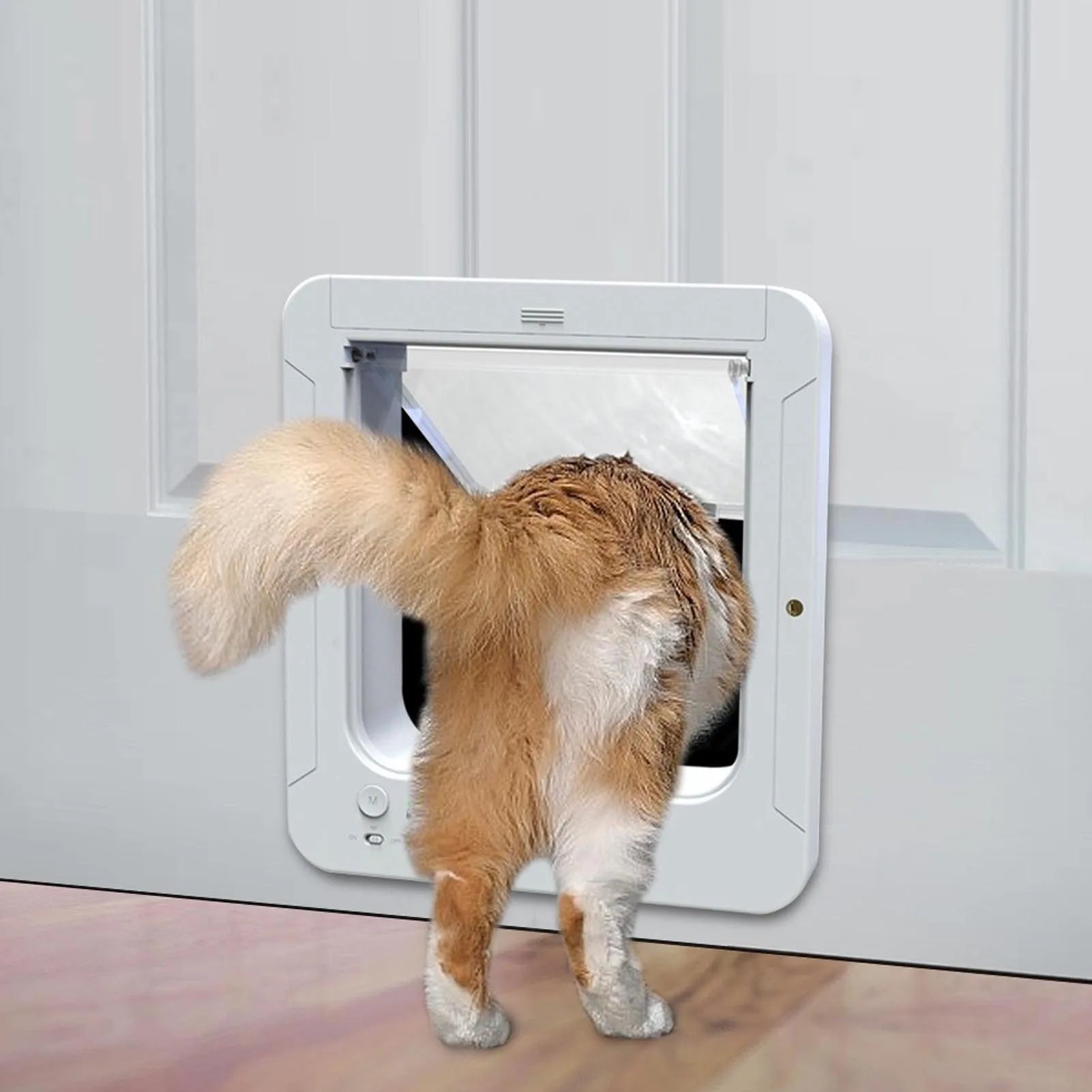 Smart Cat Door Automatic Sensing with Collar Activated Easy Installation Pet Door for Home Automatic Cat Door
